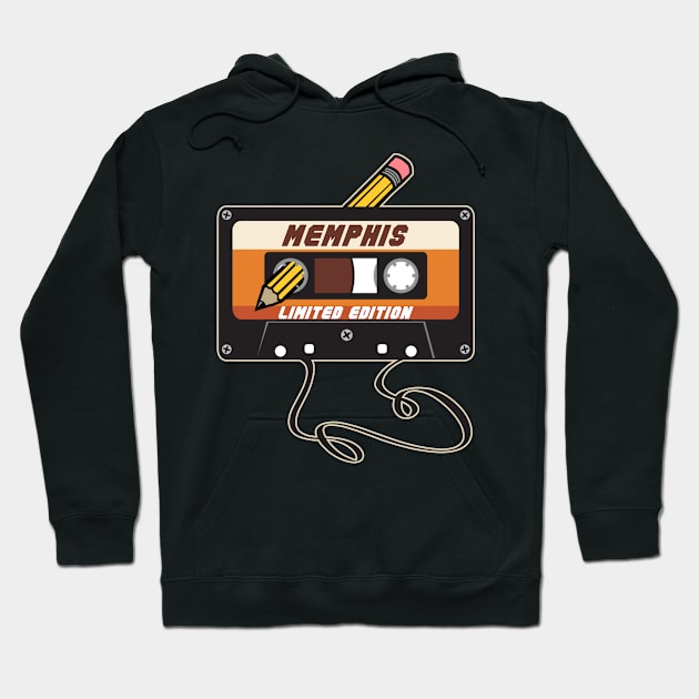 Memphis - Limited Edition Cassette Tape Vintage Style Hoodie by torrelljaysonuk